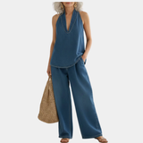 Ivy | Vintage Mosott Puha Farmerhatású Kétrészes Szett