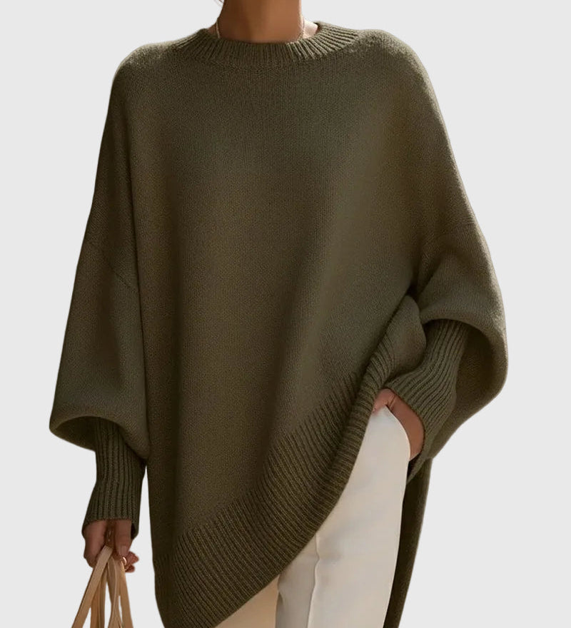 Kimia - Oversized Kötött Kerek Nyakú Pulóver