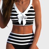 Laluna® | Csíkos Bikini Magas Derékkal