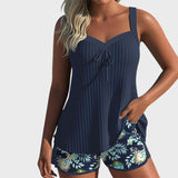 Laluna® | Csíkos Tankini Két Részes Strandshorttal