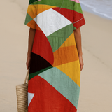 Celia - Színes Patchwork Ruha
