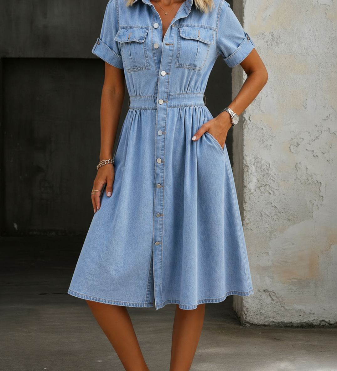 Deborah | Rövid Ujjú Farmerruha