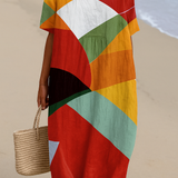 Celia - Színes Patchwork Ruha