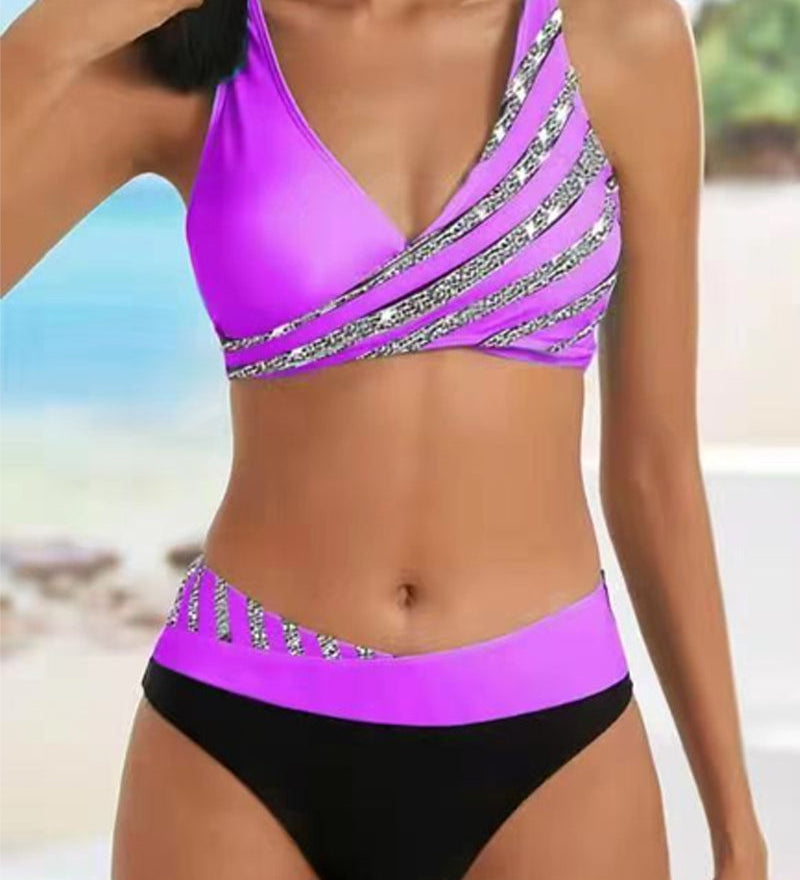 Mona - Nyomtatott Bikini Meleg Színekben