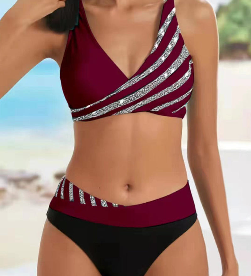 Mona - Nyomtatott Bikini Meleg Színekben