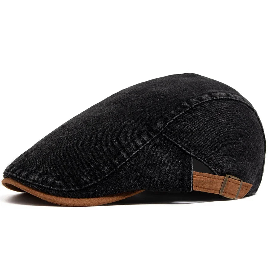 Bloom™ | Prémium Denim Flat Cap – Időtlen Stílus & Napi Kényelem