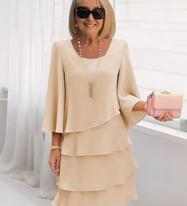 Catherine | Elegáns Kényelem Ráncos Ruha