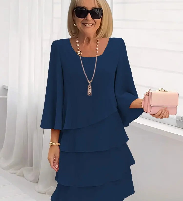 Catherine | Elegáns Kényelem Ráncos Ruha