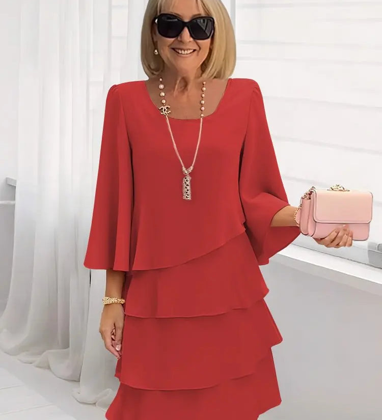 Catherine | Elegáns Kényelem Ráncos Ruha