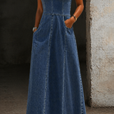 Savannah | Vintage Farmer Denim Maxi Ruha