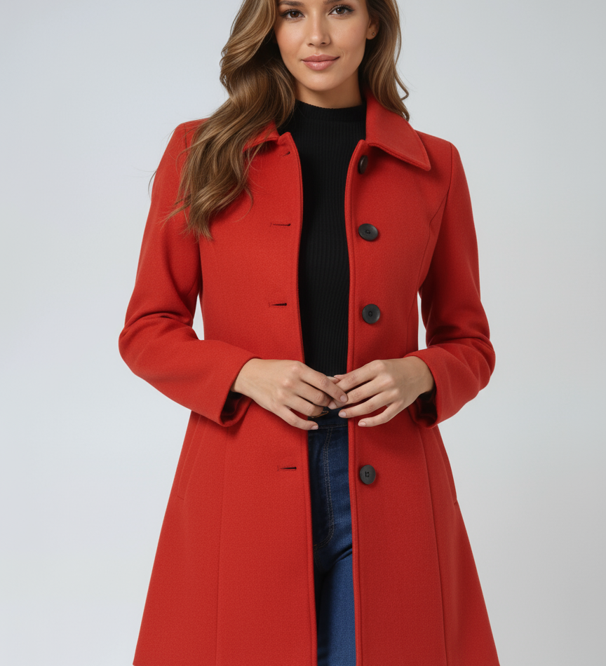 Josephine - Női Egysoros Téli Trench Kabát
