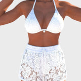 Laluna® | Elegáns egyszínű csipkés bikiniszett