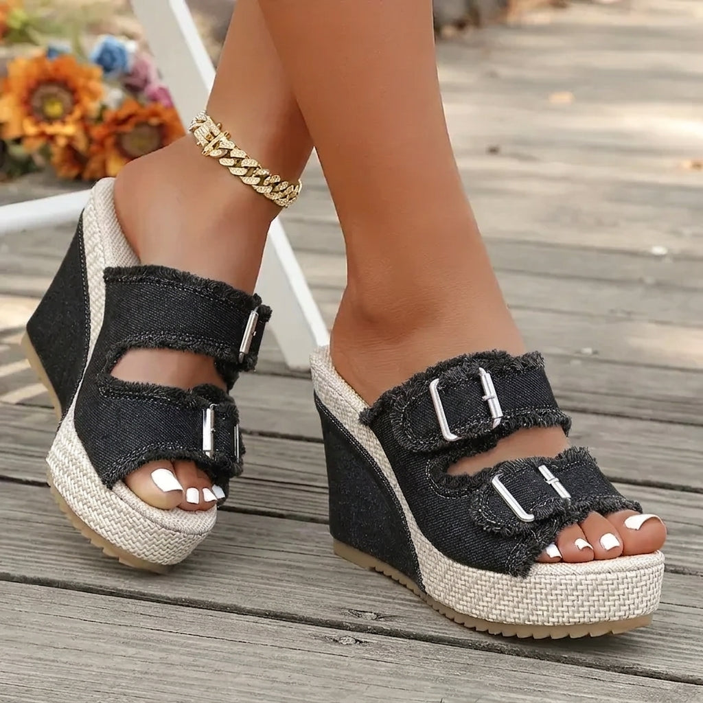 Atelier | Fray Edge Wedge Szandál