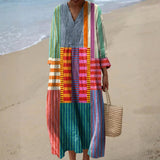 Irene - Hosszú Többszínű Patchwork Ruha