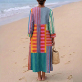 Irene - Hosszú Többszínű Patchwork Ruha